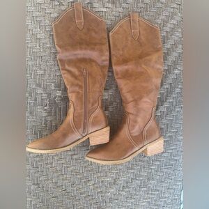 New Charlee Brown Knee High Boots